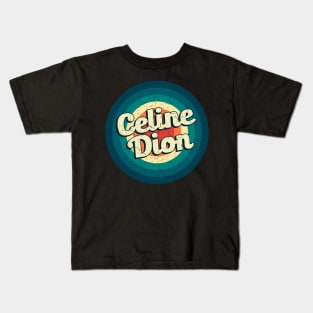 Graphic Celine Name Retro Vintage Circle Kids T-Shirt